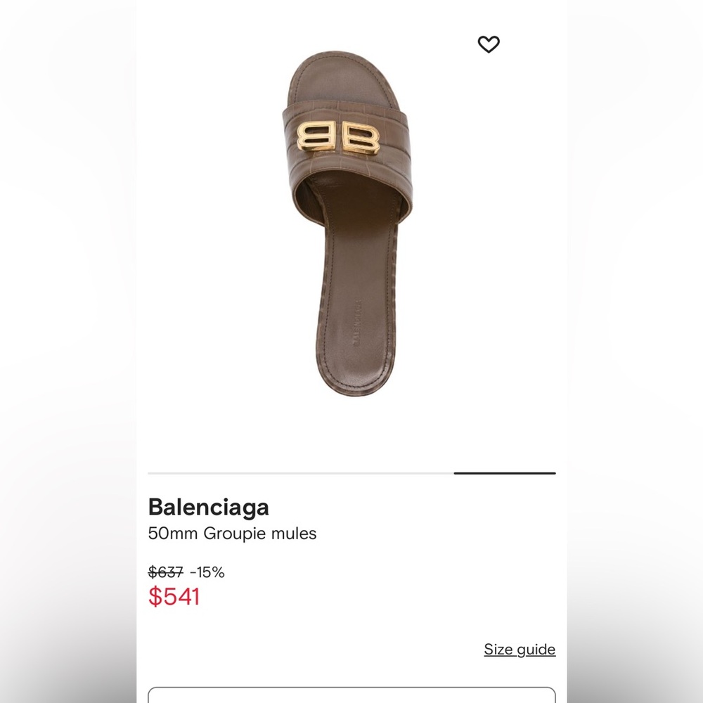 VGUC BALENCIAGA CROC-EMBOSSED GROUPIE SANDAL - Picture 10 of 10